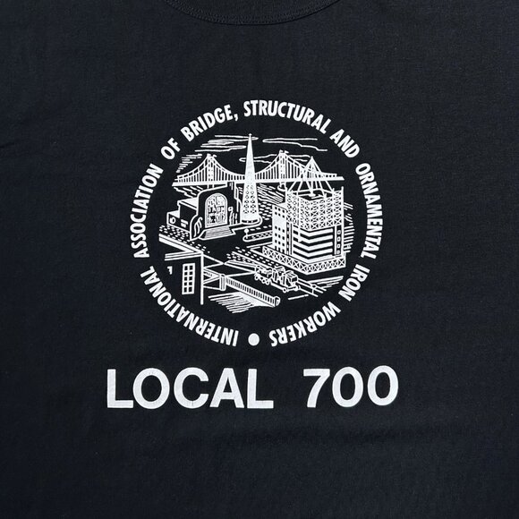 80s 90s vintage Iron Workers Union T-shirt single stitch XXL Local 700. - Picture 4 of 6
